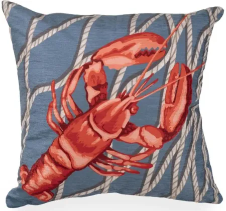 Liora Manne Illusions Lobster Net Pillow in Navy by Trans-Ocean Import Co Inc