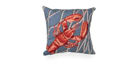 Liora Manne Illusions Lobster Net Pillow in Navy by Trans-Ocean Import Co Inc