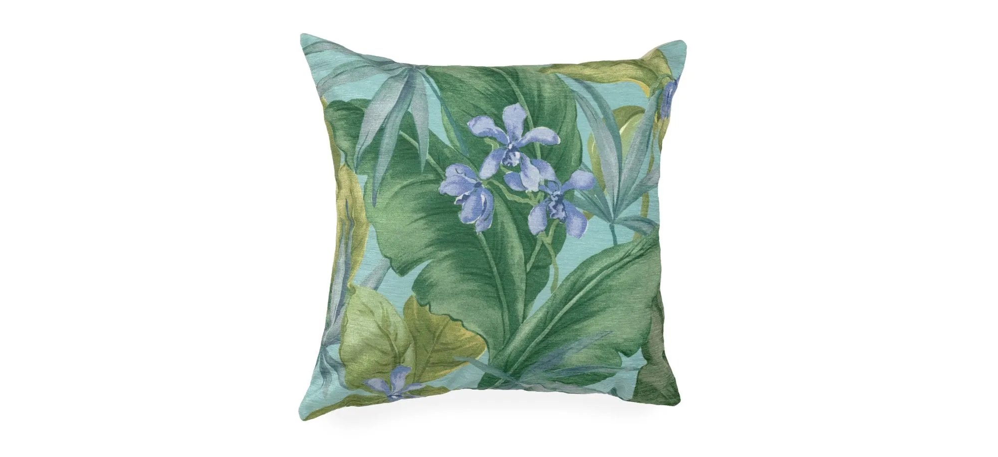 Liora Manne Illusions Tropical Leaf Pillow in Aqua by Trans-Ocean Import Co Inc
