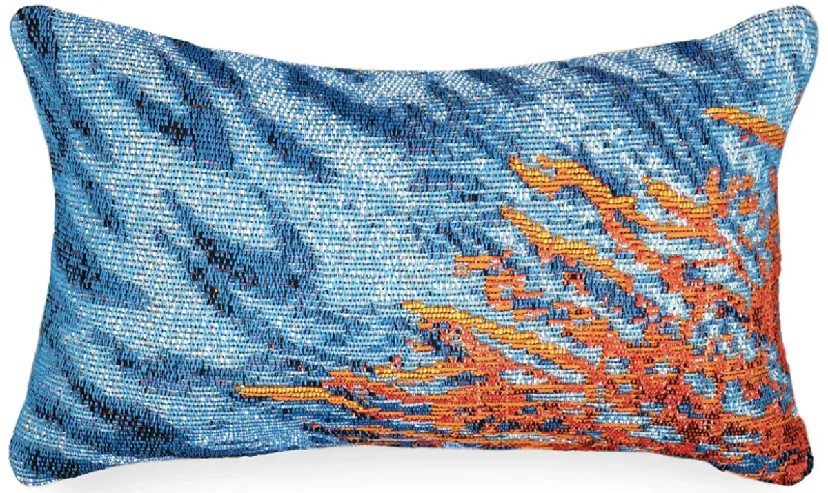 Liora Manne Marina Coral Pillow in Blue by Trans-Ocean Import Co Inc