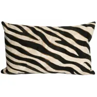 Liora Manne Visions I Zebra Pillow in Black by Trans-Ocean Import Co Inc
