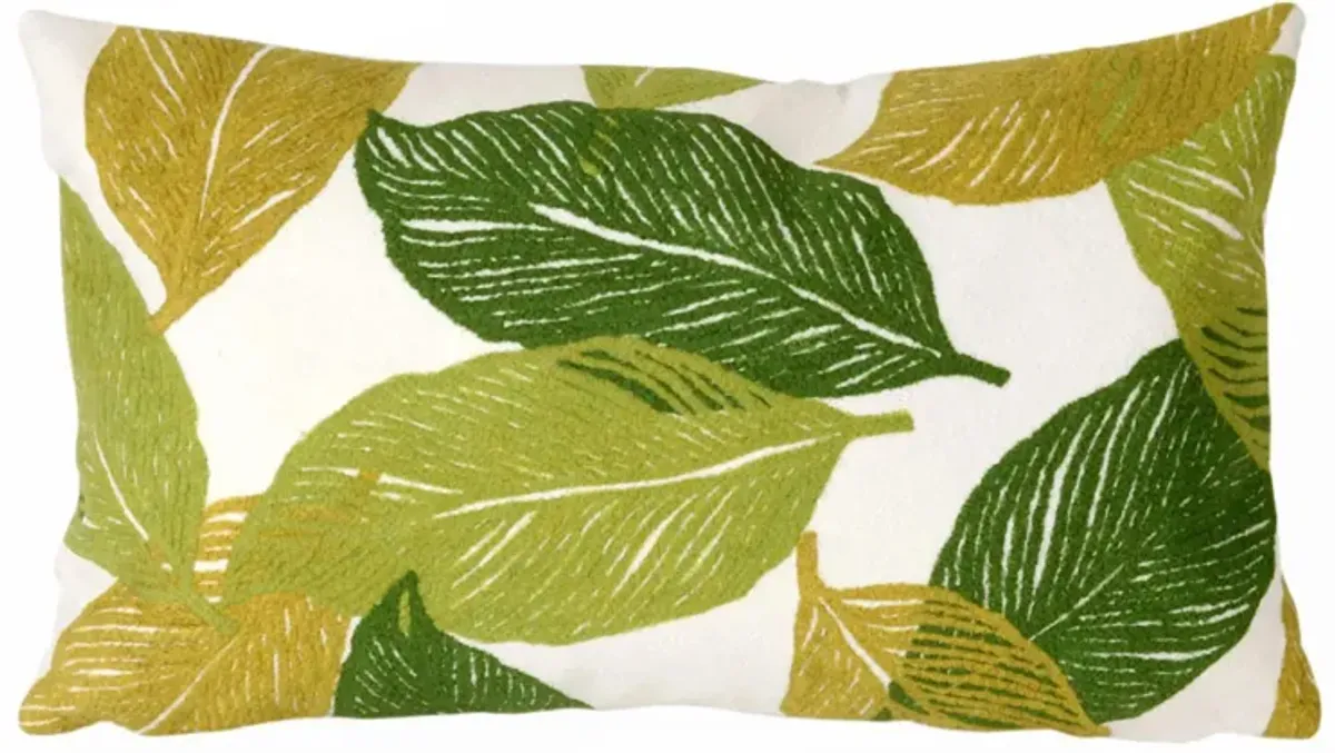 Liora Manne Visions I Mystic Leaf Pillow in Green by Trans-Ocean Import Co Inc