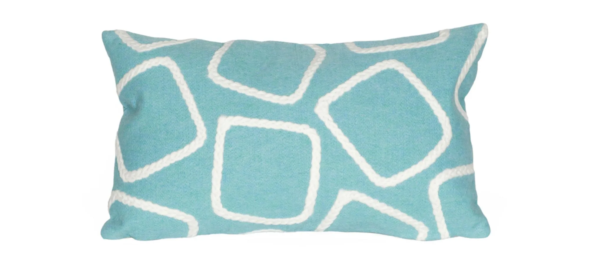 Liora Manne Visions I Squares Pillow in Aqua by Trans-Ocean Import Co Inc
