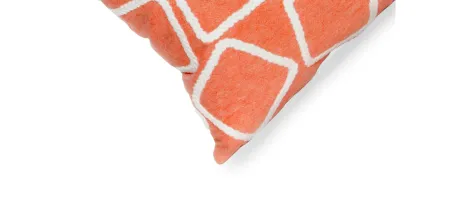 Liora Manne Visions I Squares Pillow in Coral by Trans-Ocean Import Co Inc