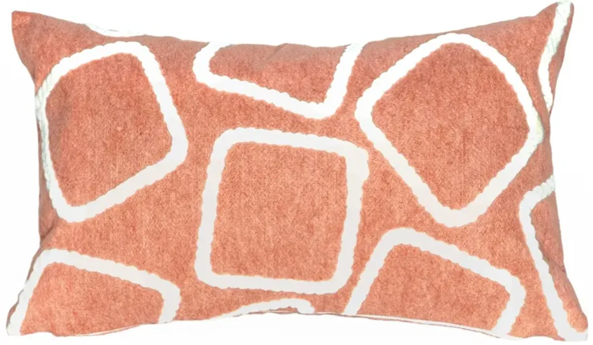 Liora Manne Visions I Squares Pillow in Coral by Trans-Ocean Import Co Inc