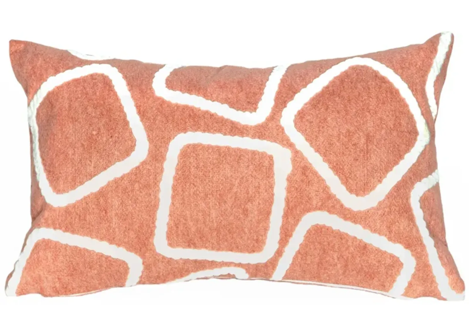 Liora Manne Visions I Squares Pillow in Coral by Trans-Ocean Import Co Inc