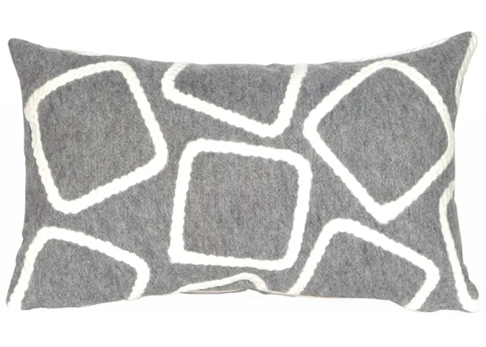 Liora Manne Visions I Squares Pillow in Silver by Trans-Ocean Import Co Inc