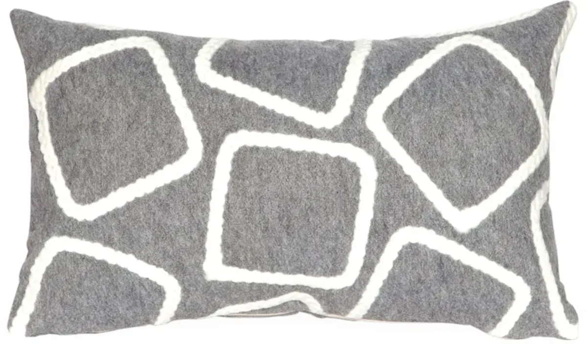 Liora Manne Visions I Squares Pillow in Silver by Trans-Ocean Import Co Inc