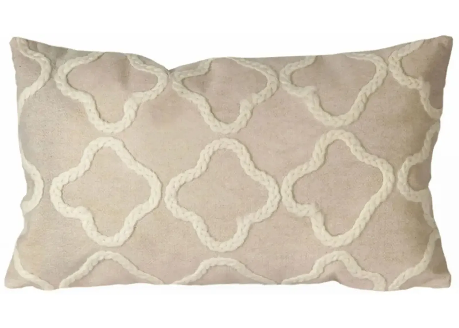 Liora Manne Visions I Crochet Tile Pillow in White by Trans-Ocean Import Co Inc