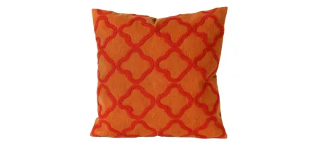 Liora Manne Visions I Crochet Tile Pillow in Orange by Trans-Ocean Import Co Inc