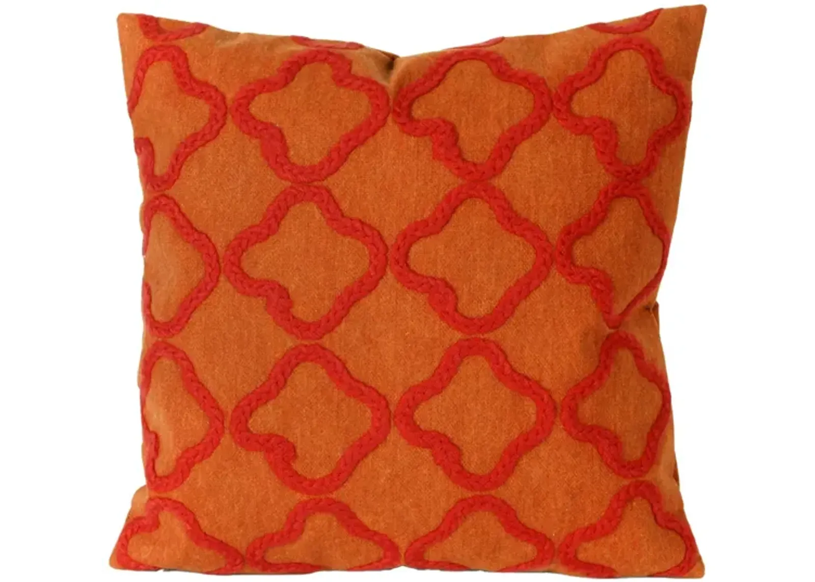 Liora Manne Visions I Crochet Tile Pillow in Orange by Trans-Ocean Import Co Inc