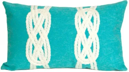 Liora Manne Visions II Double Knot Pillow in Aqua by Trans-Ocean Import Co Inc