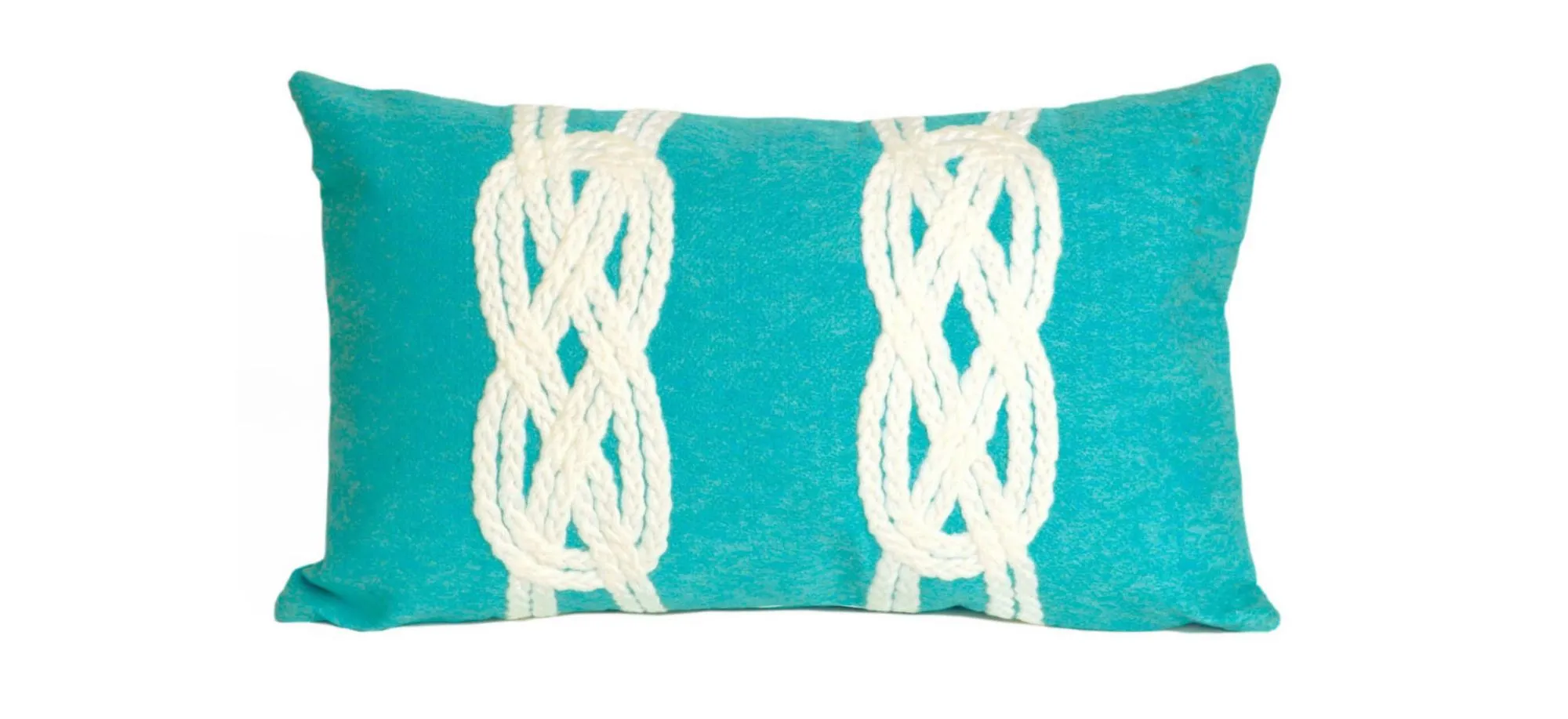 Liora Manne Visions II Double Knot Pillow in Aqua by Trans-Ocean Import Co Inc