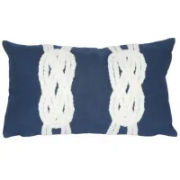 Liora Manne Visions II Double Knot Pillow in Navy by Trans-Ocean Import Co Inc