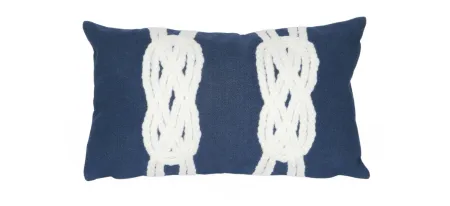 Liora Manne Visions II Double Knot Pillow in Navy by Trans-Ocean Import Co Inc