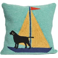 Liora Manne Frontporch Sailing Dog Pillow in Blue by Trans-Ocean Import Co Inc