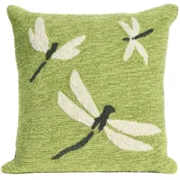 Liora Manne Frontporch Dragonfly Pillow in Green by Trans-Ocean Import Co Inc