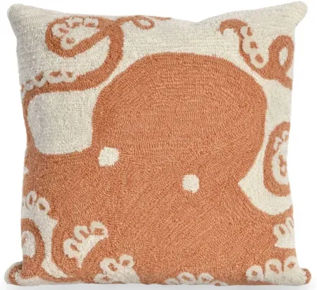 Liora Manne Frontporch Octopus Pillow in Coral by Trans-Ocean Import Co Inc