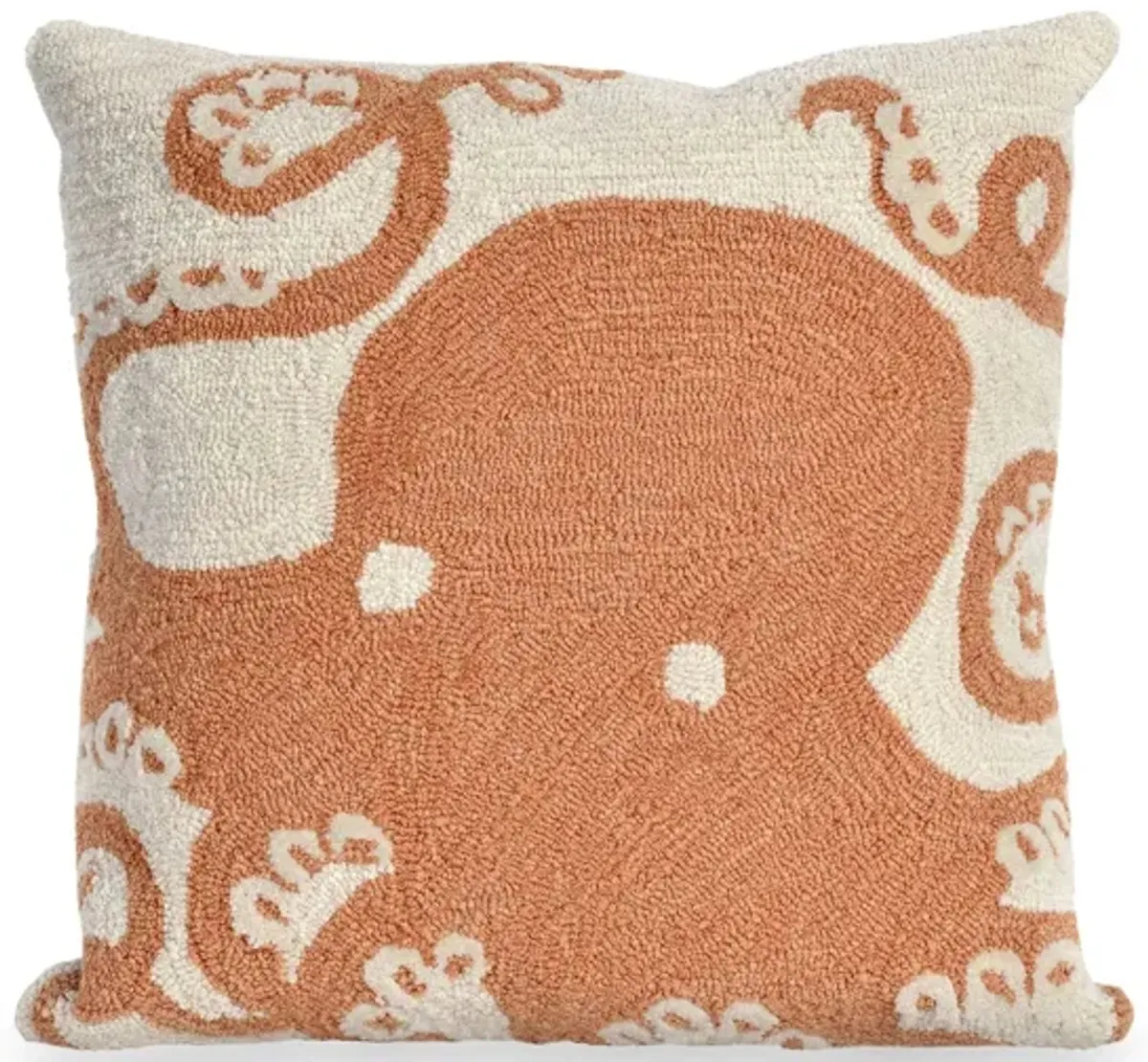 Liora Manne Frontporch Octopus Pillow in Coral by Trans-Ocean Import Co Inc