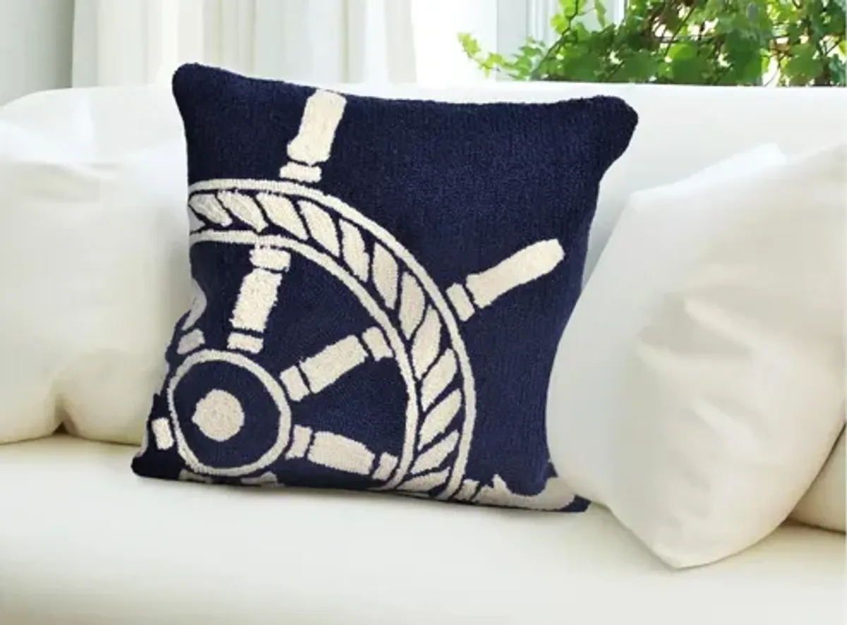 Liora Manne Frontporch Ship Wheel Pillow