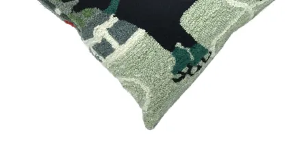 Liora Manne Frontporch Holiday Ice Dog Pillow in Green by Trans-Ocean Import Co Inc