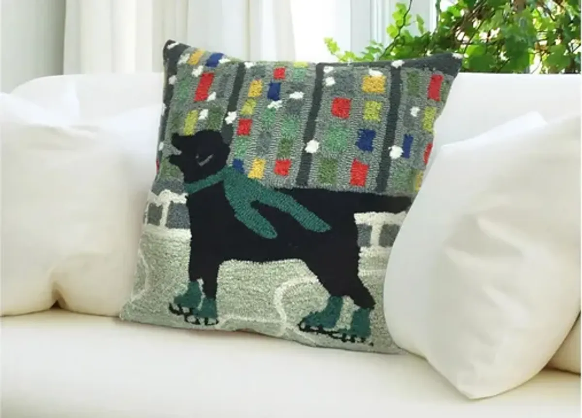 Liora Manne Frontporch Holiday Ice Dog Pillow