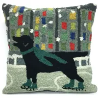 Liora Manne Frontporch Holiday Ice Dog Pillow in Green by Trans-Ocean Import Co Inc