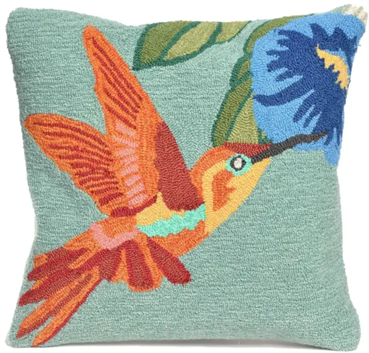 Liora Manne Frontporch Hummingbird Pillow in Blue by Trans-Ocean Import Co Inc