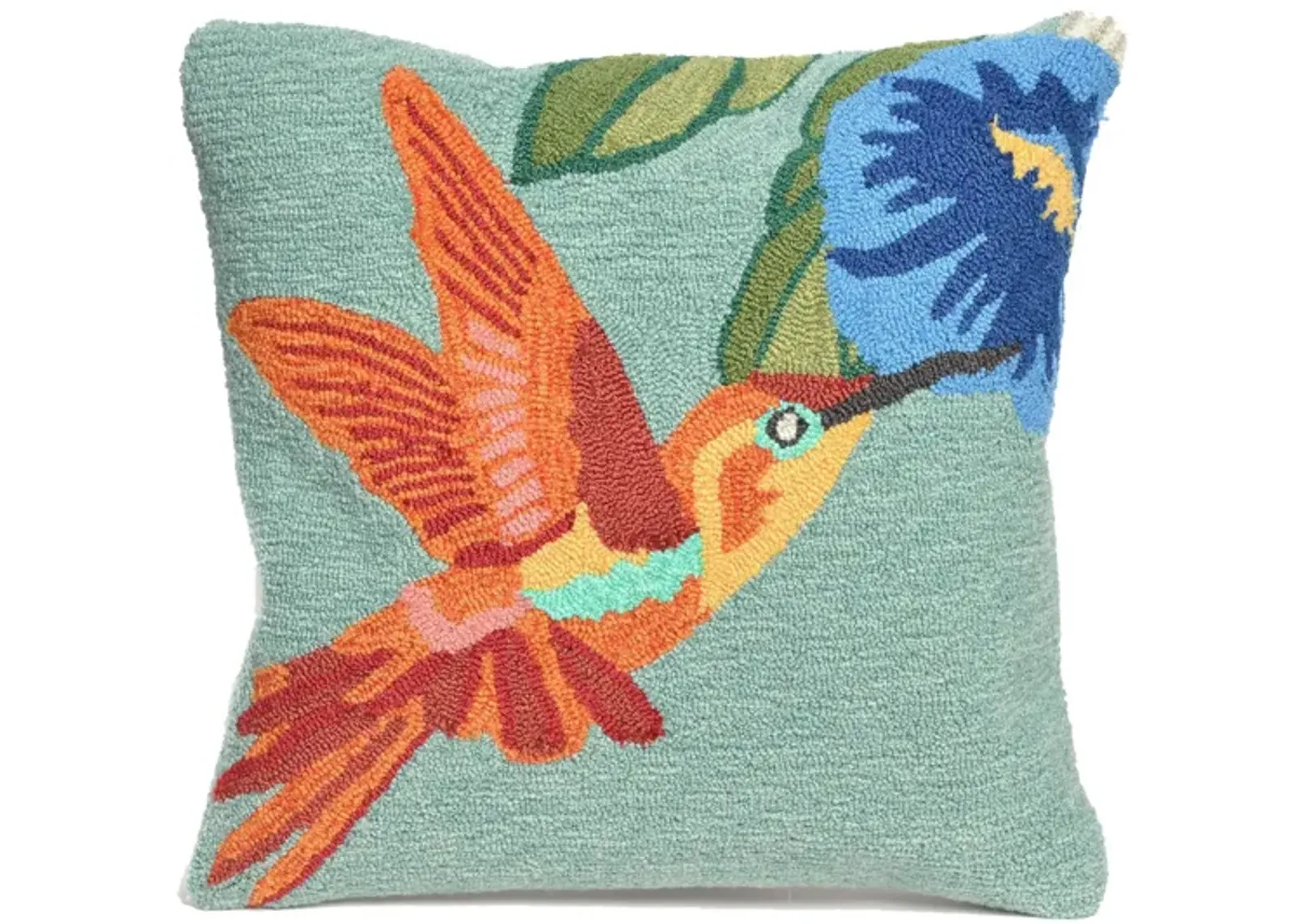 Liora Manne Frontporch Hummingbird Pillow in Blue by Trans-Ocean Import Co Inc