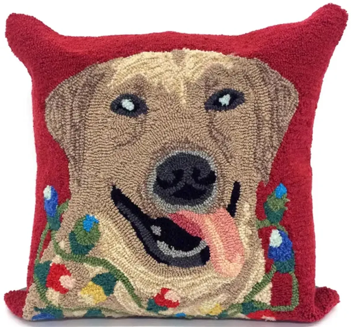 Liora Manne Frontporch Happy Holidays Pillow in Red by Trans-Ocean Import Co Inc