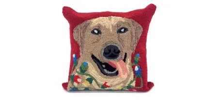 Liora Manne Frontporch Happy Holidays Pillow in Red by Trans-Ocean Import Co Inc