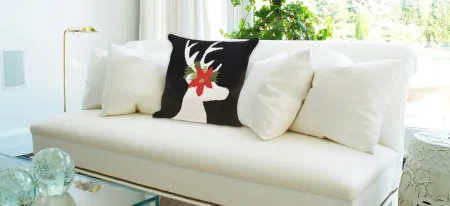 Liora Manne Frontporch Reindeer Pillow in Black by Trans-Ocean Import Co Inc