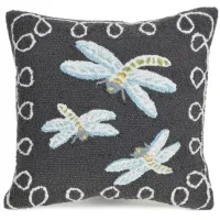Liora Manne Frontporch Dragonfly Pillow in Black by Trans-Ocean Import Co Inc