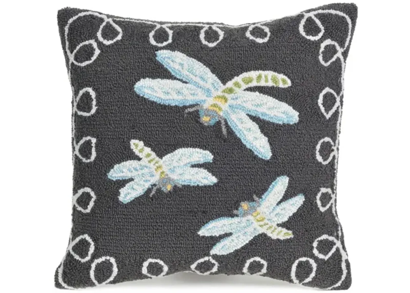 Liora Manne Frontporch Dragonfly Pillow in Black by Trans-Ocean Import Co Inc