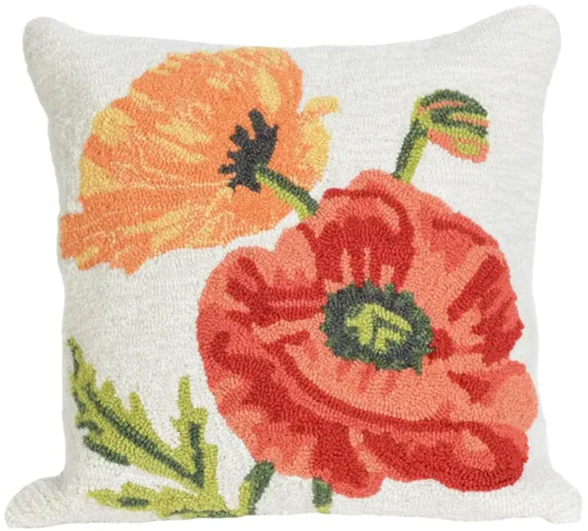 Liora Manne Frontporch Icelandic Poppies Pillow in Natural by Trans-Ocean Import Co Inc