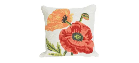 Liora Manne Frontporch Icelandic Poppies Pillow in Natural by Trans-Ocean Import Co Inc