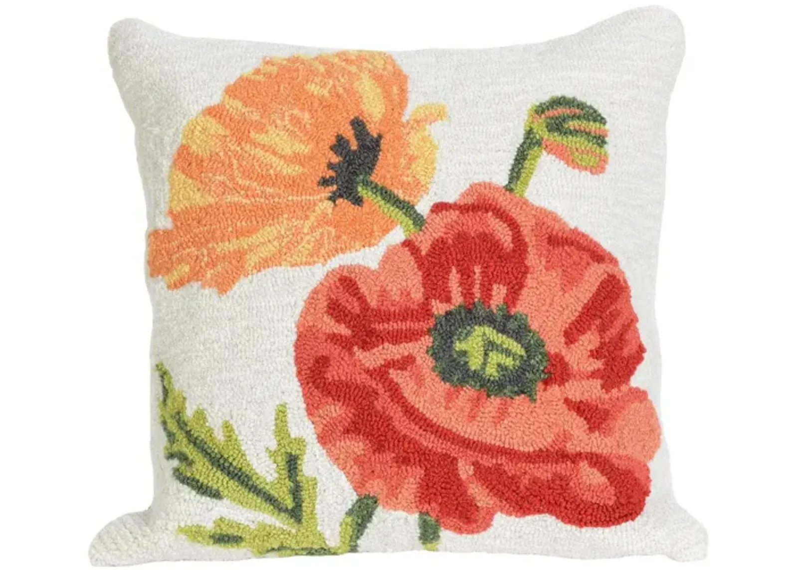 Liora Manne Frontporch Icelandic Poppies Pillow in Natural by Trans-Ocean Import Co Inc