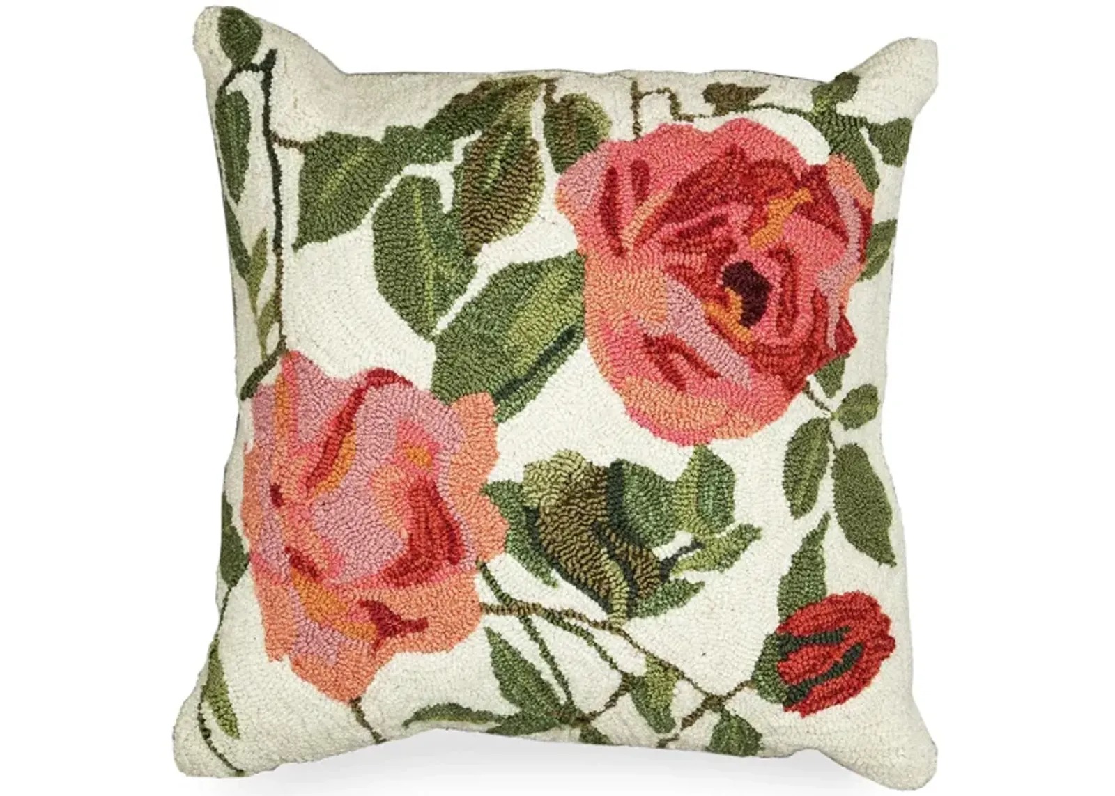 Liora Manne Frontporch China Roses Pillow in Rose by Trans-Ocean Import Co Inc