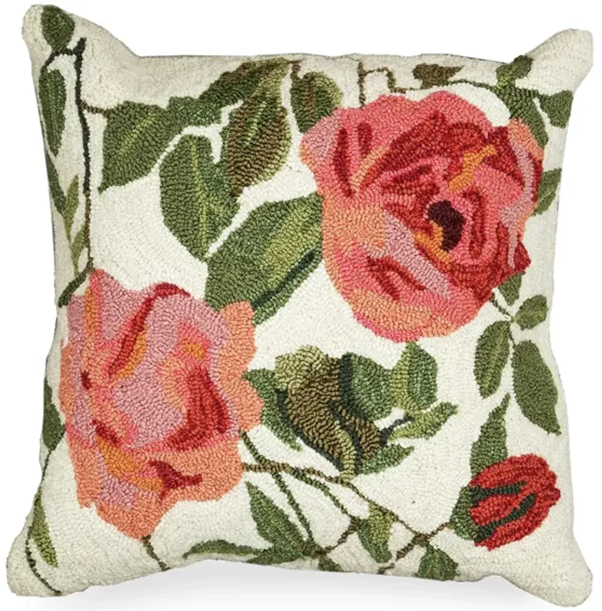 Liora Manne Frontporch China Roses Pillow in Rose by Trans-Ocean Import Co Inc