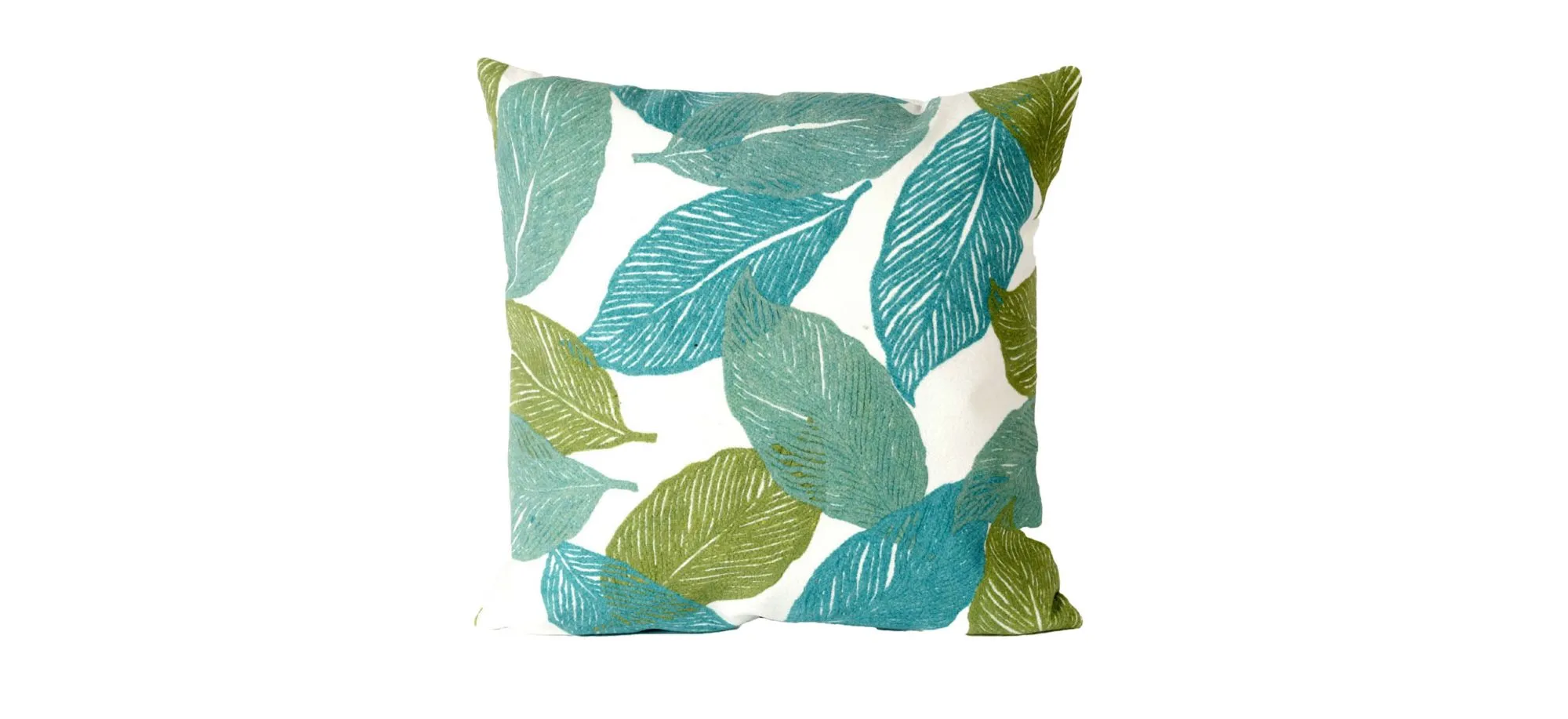 Liora Manne Visions I Mystic Leaf Pillow in Aqua by Trans-Ocean Import Co Inc