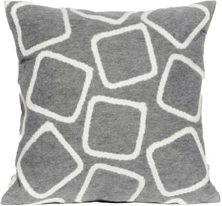 Liora Manne Visions I Squares Pillow in Silver by Trans-Ocean Import Co Inc