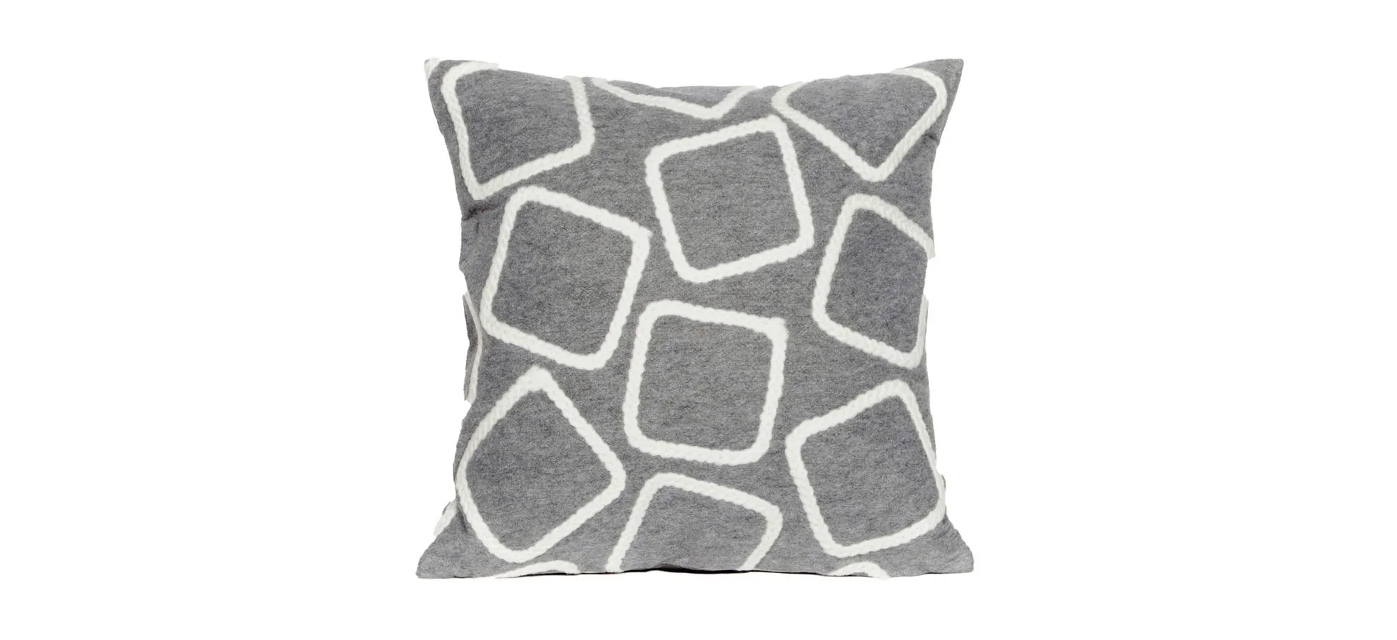 Liora Manne Visions I Squares Pillow in Silver by Trans-Ocean Import Co Inc