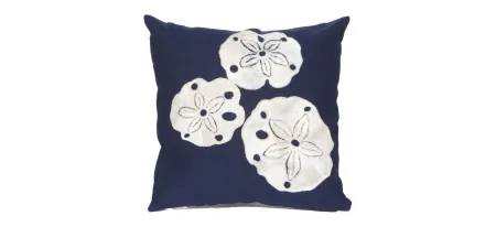 Liora Manne Visions I Sand Dollar Pillow in Navy by Trans-Ocean Import Co Inc