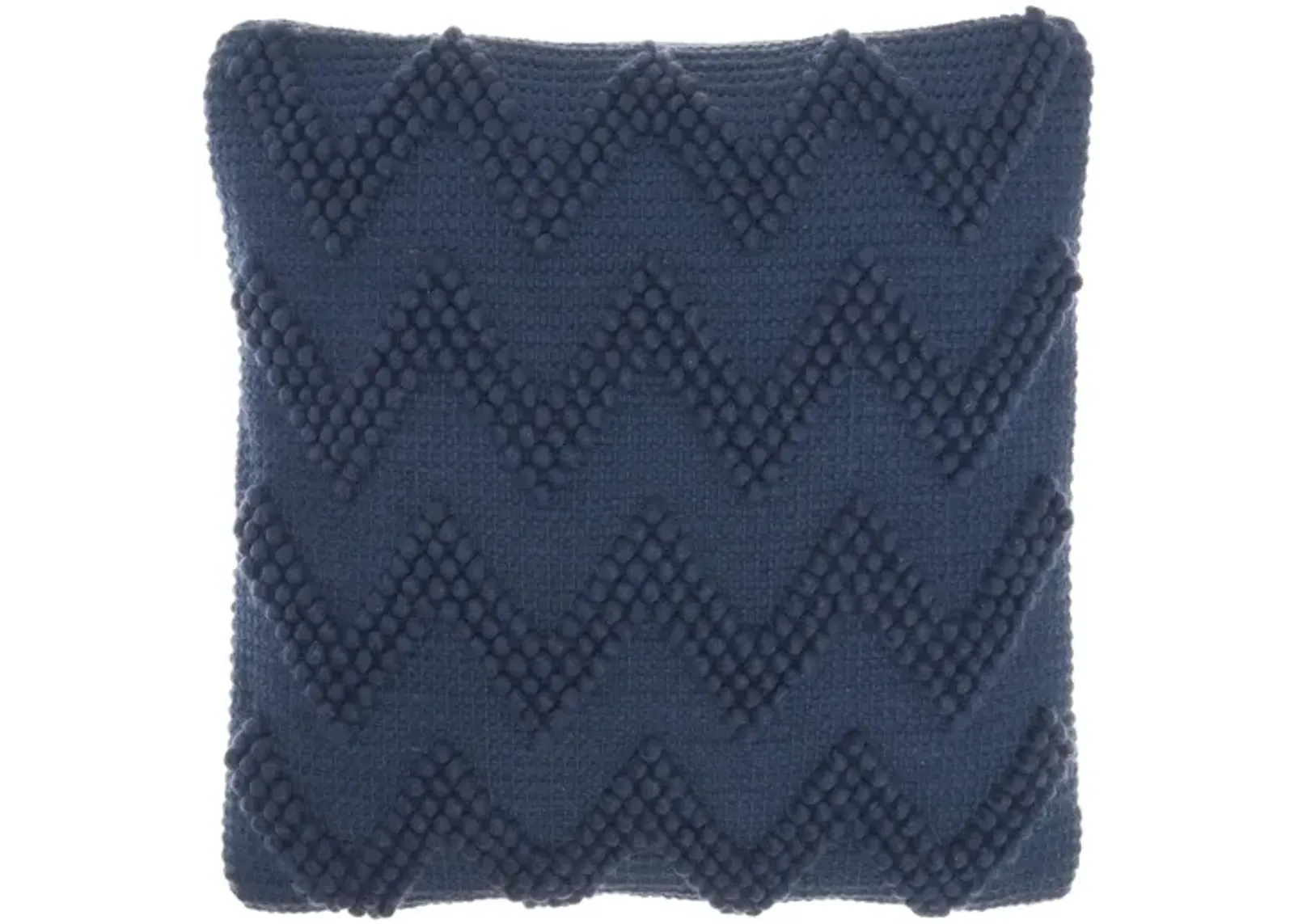 Mina Victory 20" Square Chevron Throw Pillow in Navy by Nourison