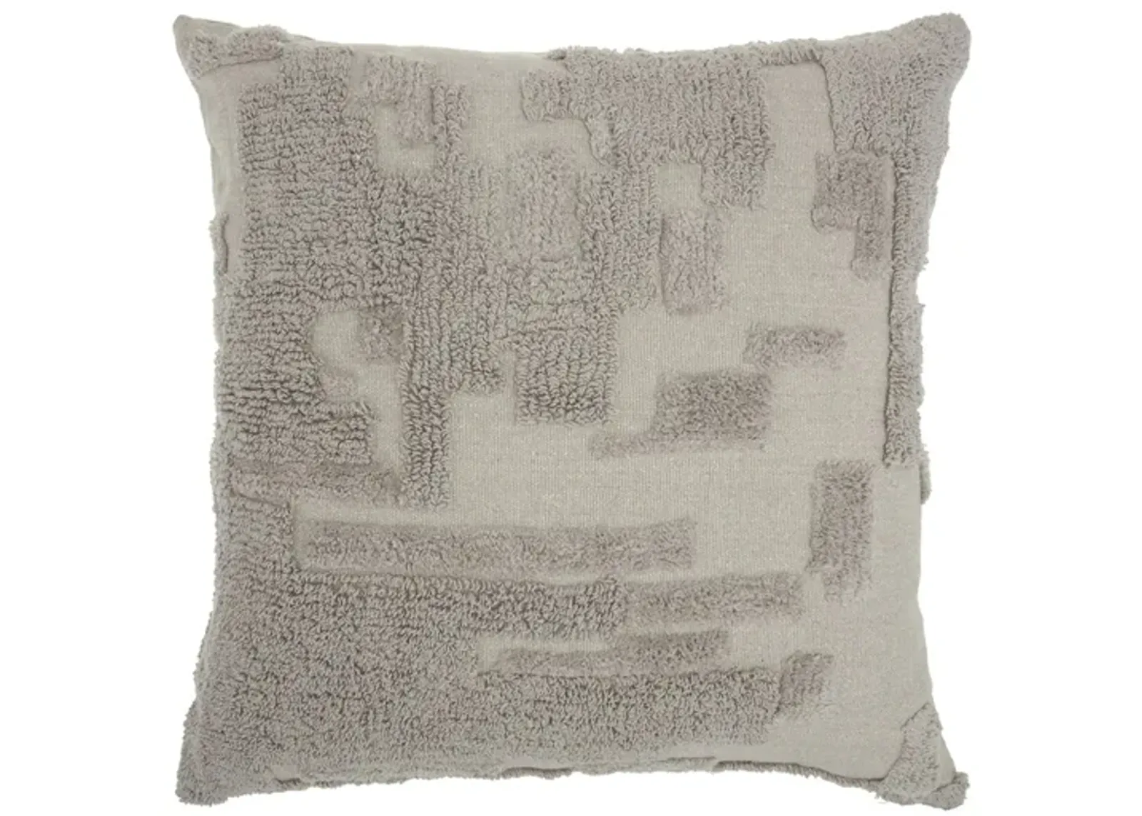 Mina Victory Raised Distress Throw Pillow in Khaki by Nourison