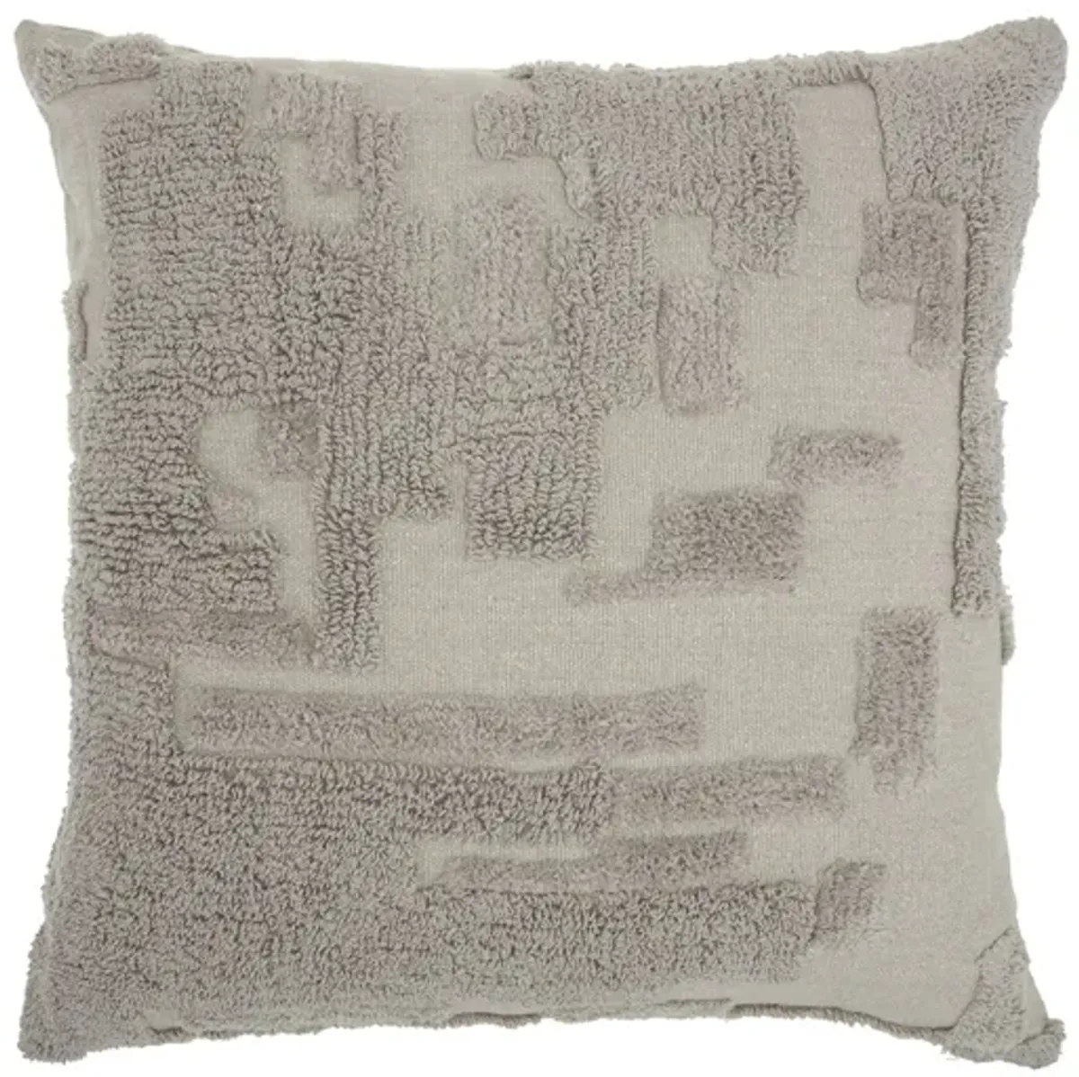 Mina Victory Raised Distress Throw Pillow in Khaki by Nourison