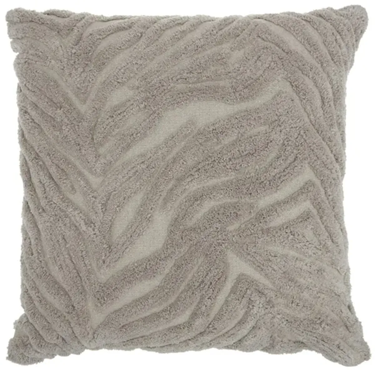 Mina Victory Raised Zebra Throw Pillow in Khaki by Nourison