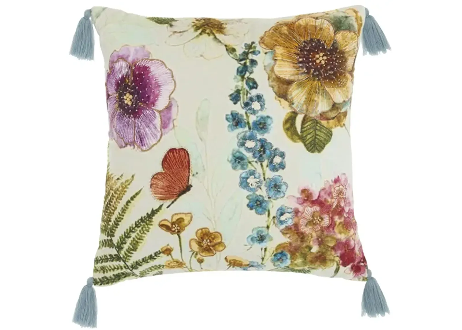 Floral Throw Pillow in Multicolor by Nourison