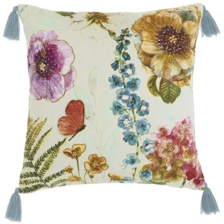 Floral Throw Pillow in Multicolor by Nourison