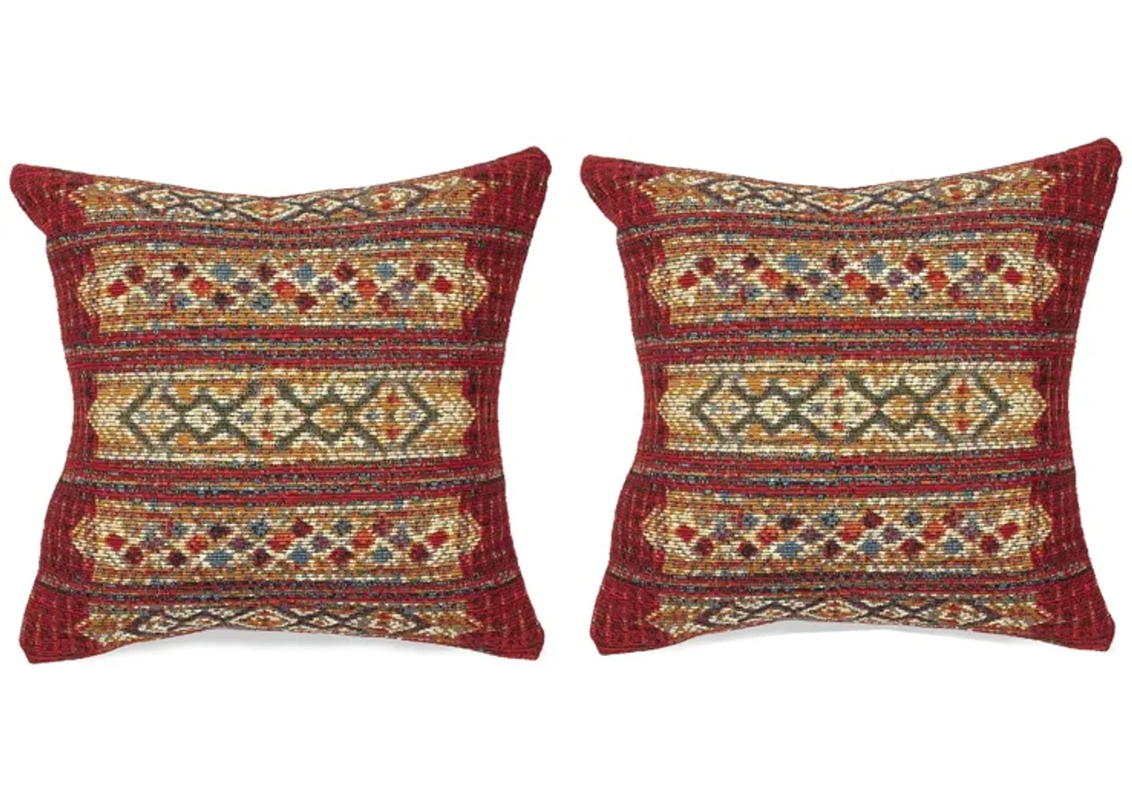 Liora Manne Marina Tribal Stripe Pillow Set - 2-pc. in Red by Trans-Ocean Import Co Inc